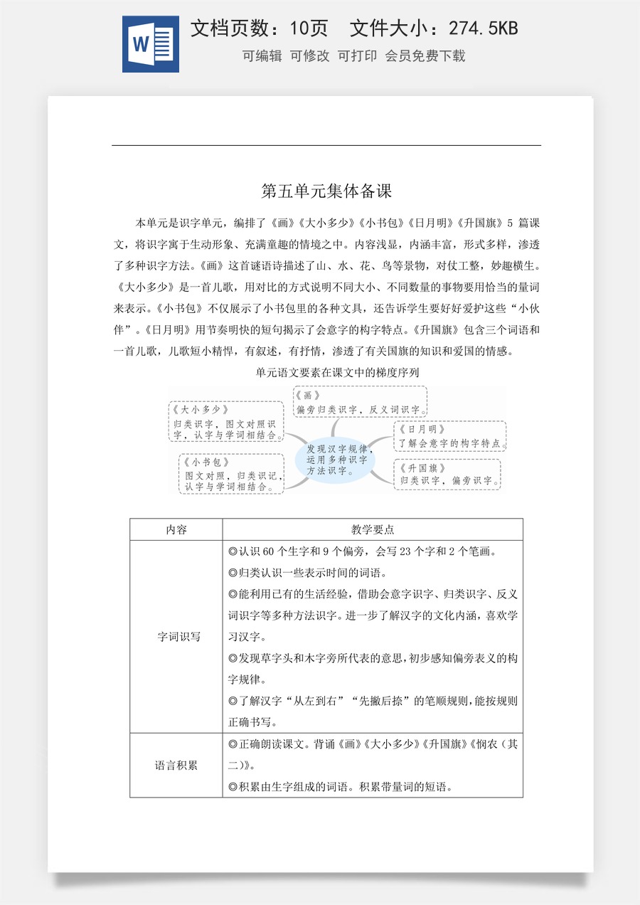 语文一年级上册教案第2版6 画【教案】.doc